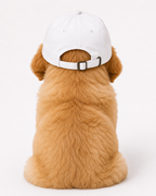Back of the White cap showing the adjustable strap